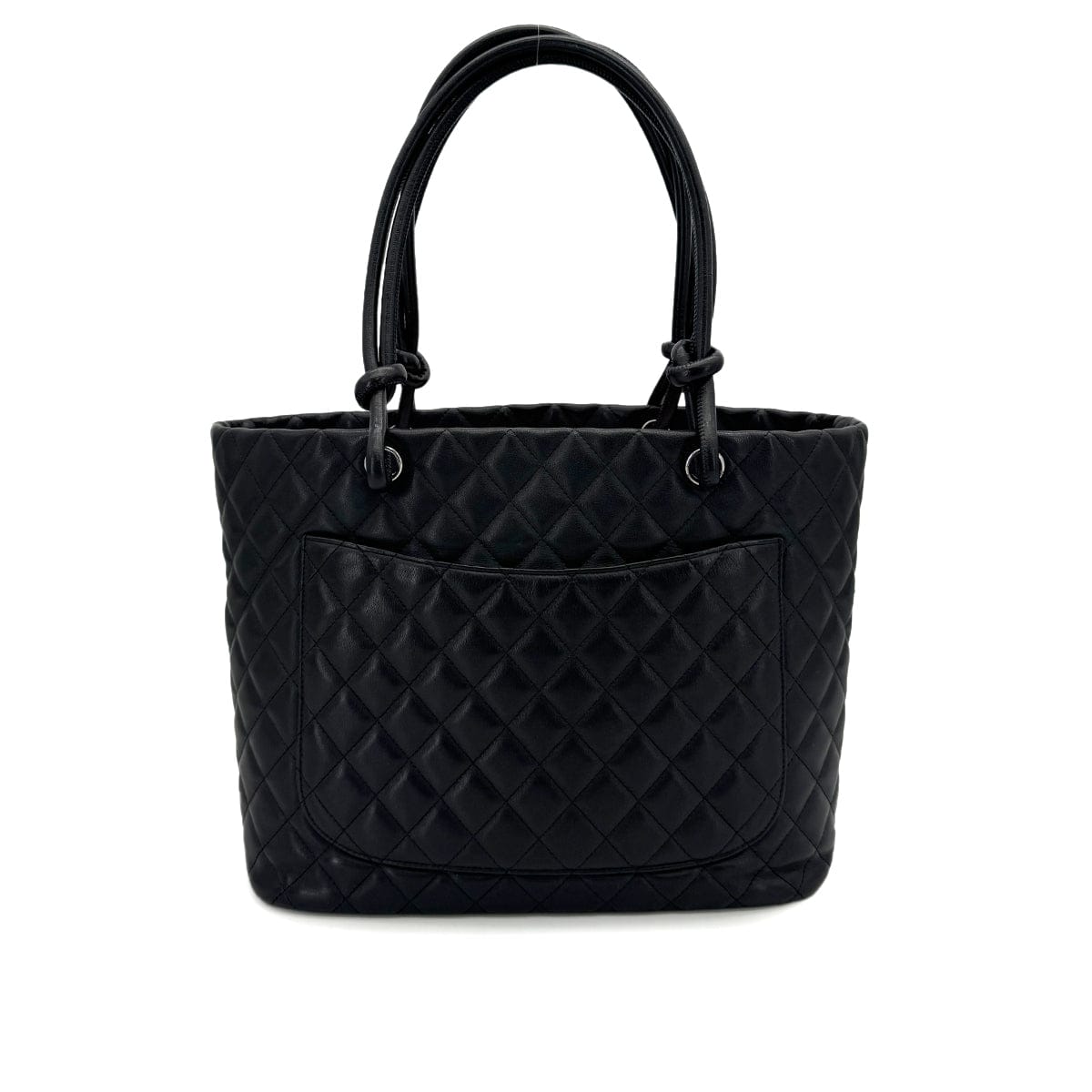 Luxury Promise Japan CHANEL CAMBON LINE LARGE TOTE BAG BLACK LEATHER ENAMEL 90318211