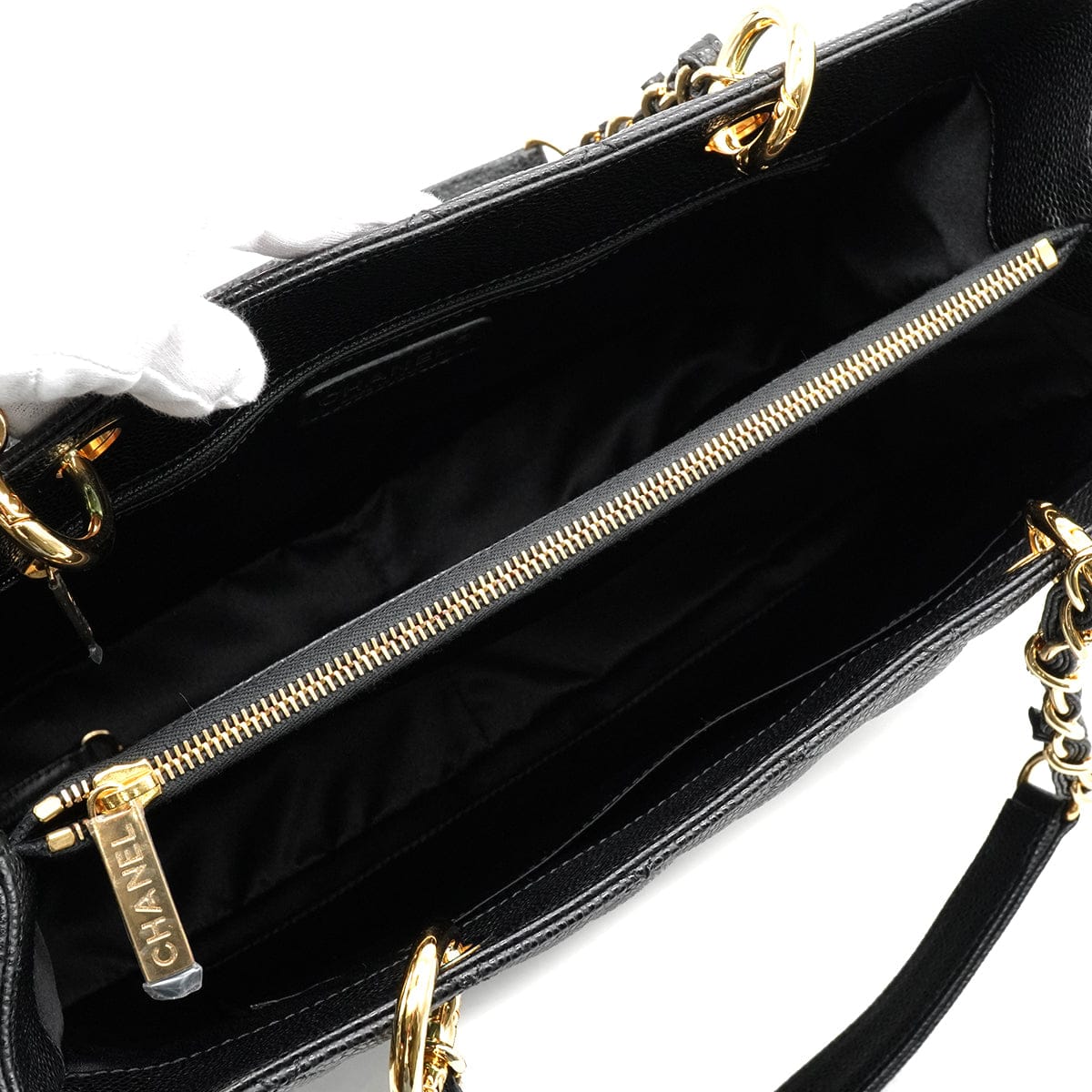 Luxury Promise Japan CHANEL CAMBON MATELASSE HAND BAG BLACK CAVIAR SKIN GOLD HARDWARE 90346675