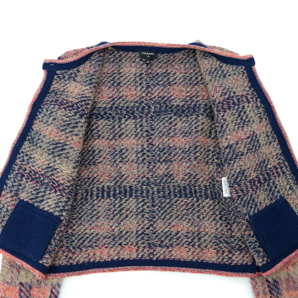 Luxury Promise Japan CHANEL CARDIGAN JACKET RHINESTONE BUTTON PINK CASHMERE 40 P72 RTW 90305050