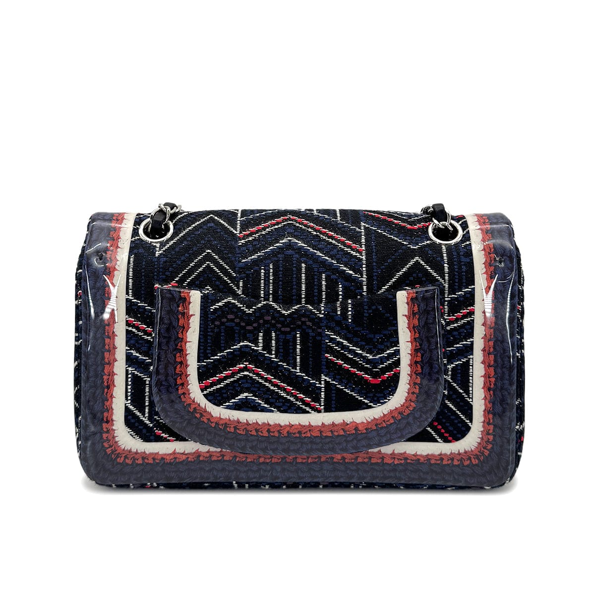 Luxury Promise Japan CHANEL CHAIN SHOULDER BAG BLUE CANVAS 90275041