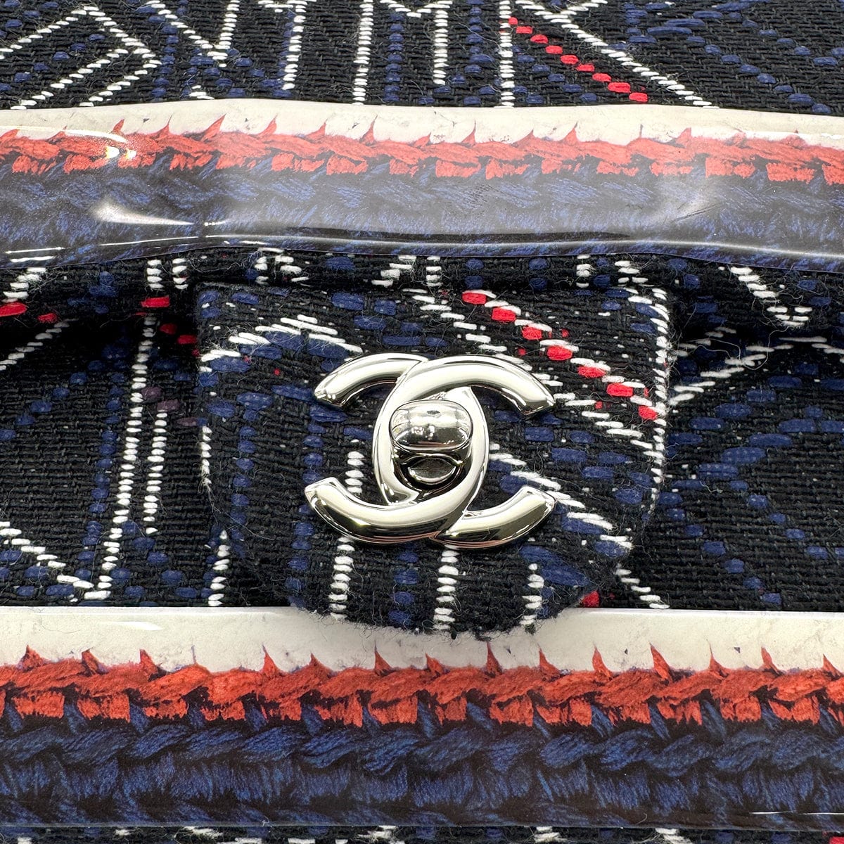 Luxury Promise Japan CHANEL CHAIN SHOULDER BAG BLUE CANVAS 90275041