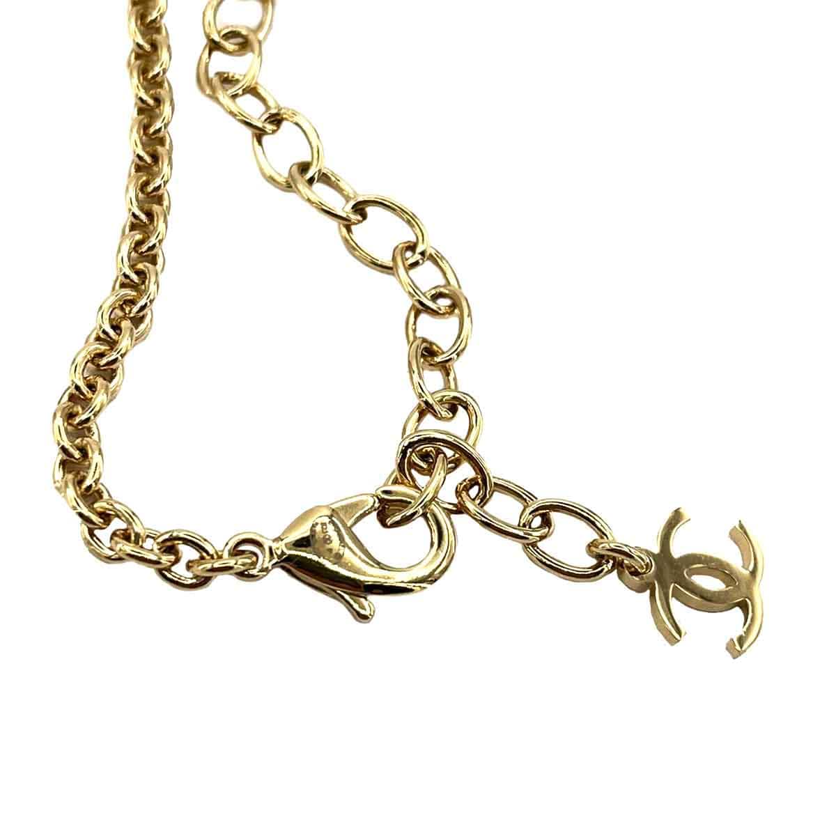 Luxury Promise Japan CHANEL CHOKER NECKLACE COCOMARK RHINESTONE ACCESSORY B23P 90206475