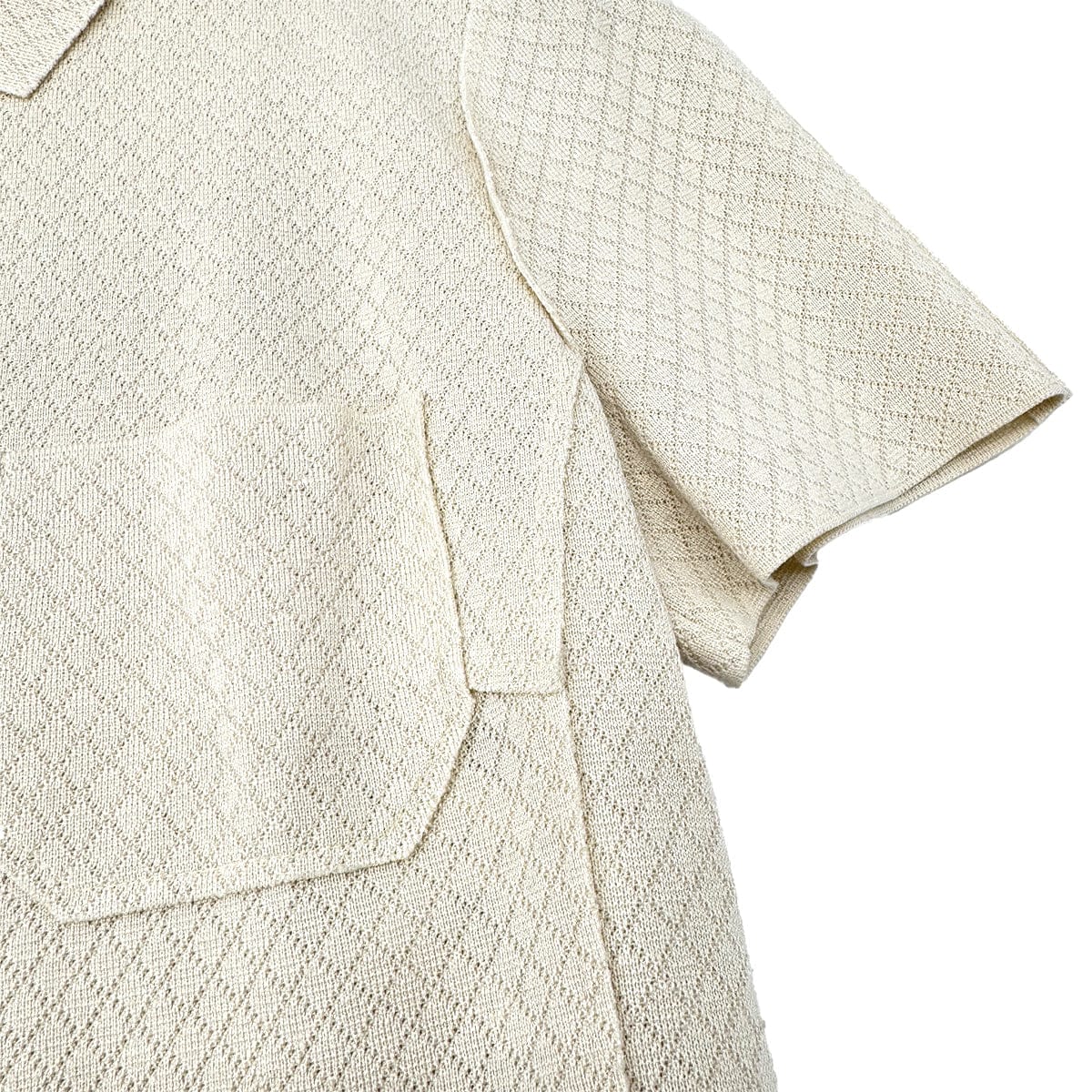 Luxury Promise Japan CHANEL COCO BUTTON CARDIGAN BEIGE SILK 38 P44 RTW 90284015