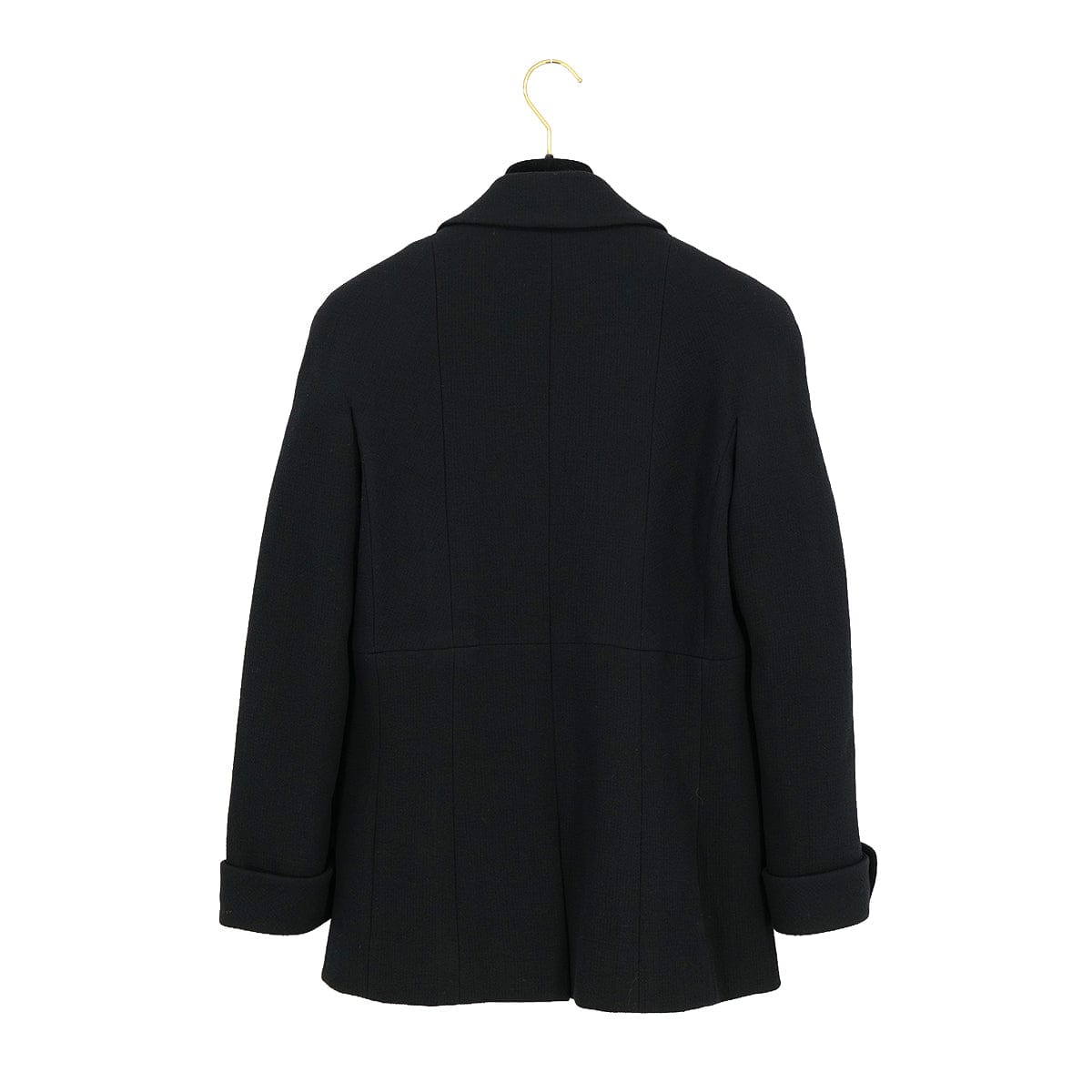 Luxury Promise Japan CHANEL COCO BUTTON JACKET BLACK WOOL 38 07A RTW 90323522