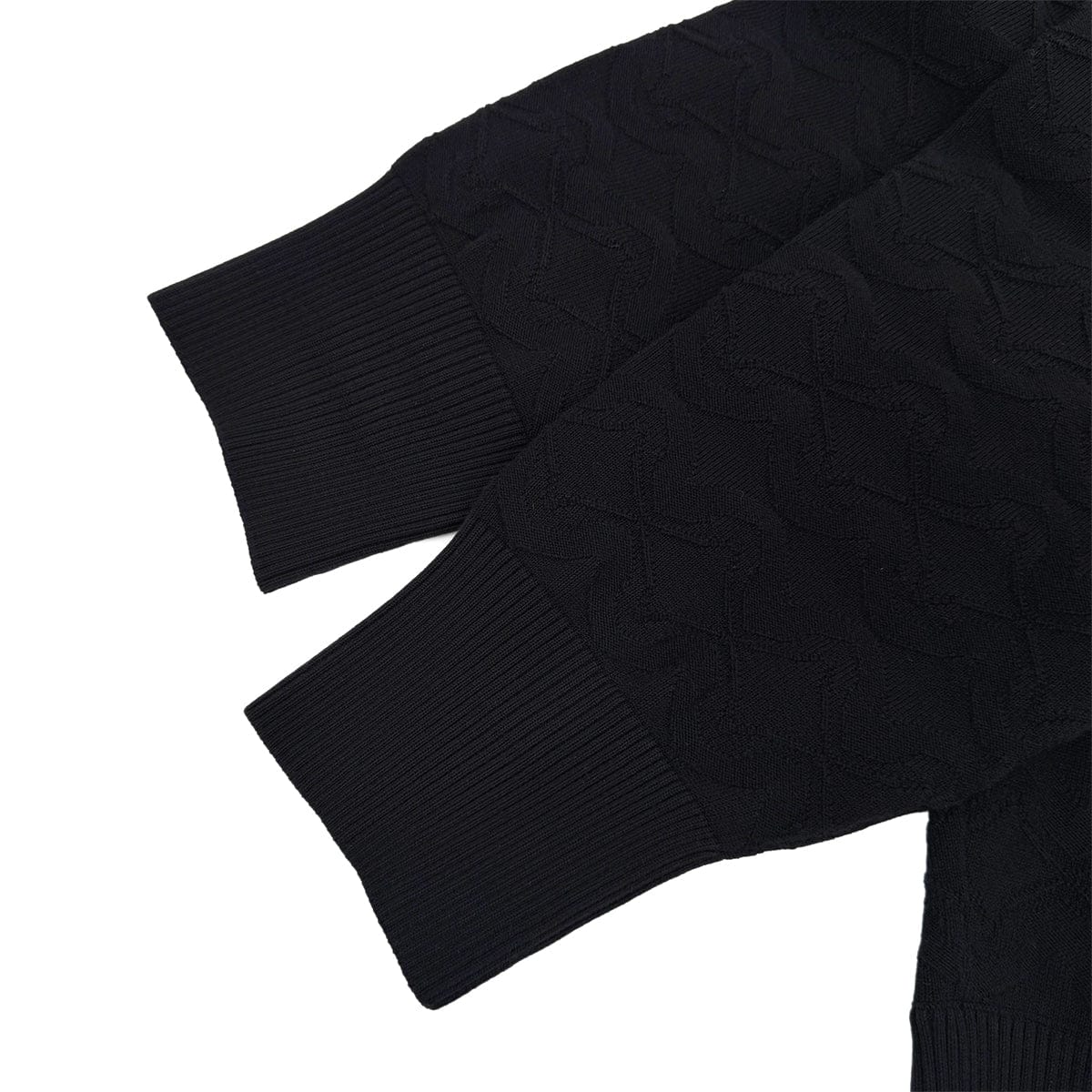 Luxury Promise Japan CHANEL COCO BUTTON KNIT CARDIGAN BLACK COTTON 42 P45 RTW 90324156