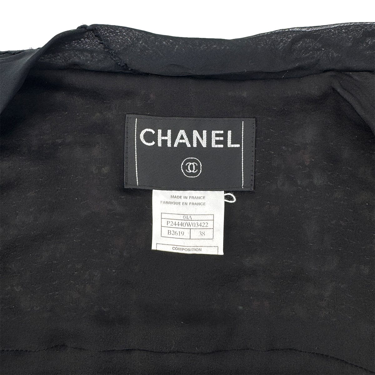 Luxury Promise Japan CHANEL COCO BUTTON TWEED JACKET BLACK WOOL 38 04A RTW 90299336