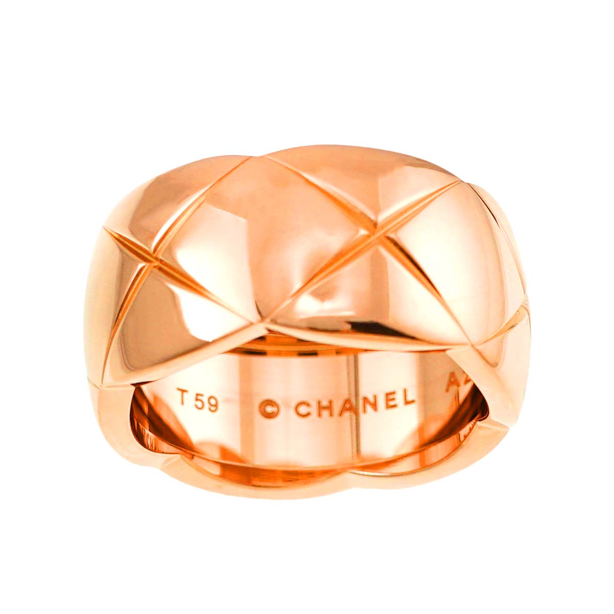 Luxury Promise Japan CHANEL Coco Crush Large #59 Ring K18 PG Pink Gold 750 Matelasse Ring Coco Crush Ring Chanel 90278673