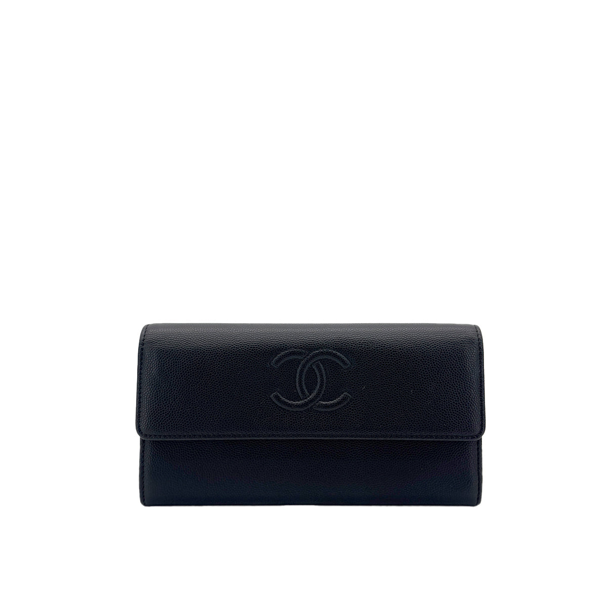 Luxury Promise Japan CHANEL COCOMARK BIFOLD LONG WALLET BLACK CAVIAR SKIN 90291461