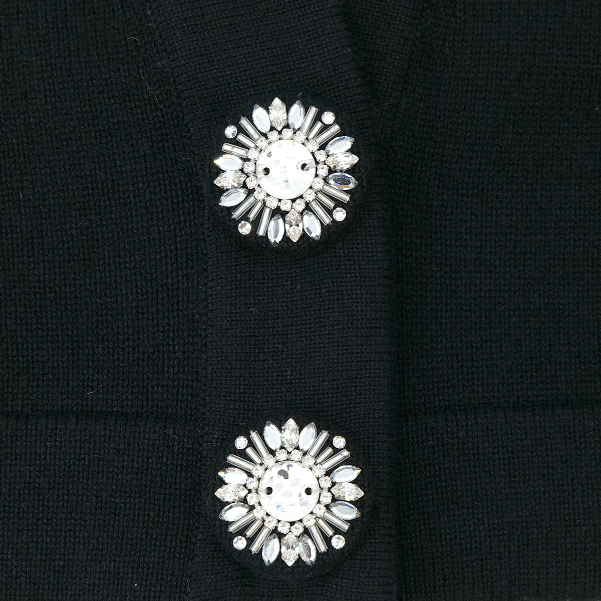 Luxury Promise Japan CHANEL COCOMARK BIJOU BUTTON KNIT VEST BLACK CASHMERE 40 P73 RTW 90301668