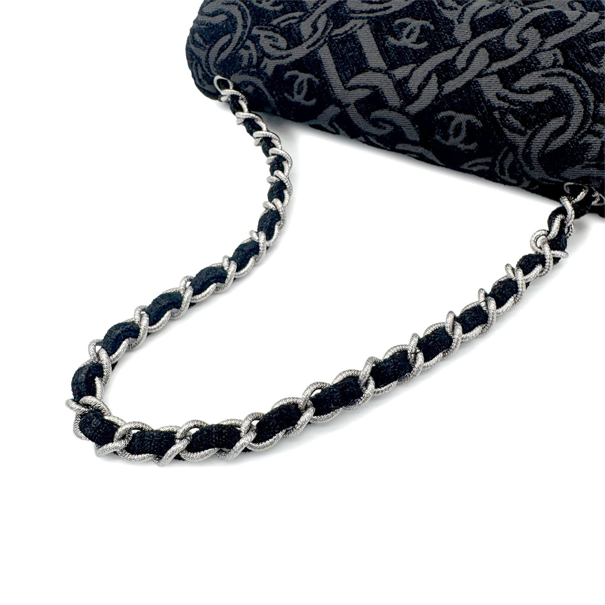 Luxury Promise Japan CHANEL COCOMARK CHAIN SHOULDER BAG BLACK JACQUARD 90274455