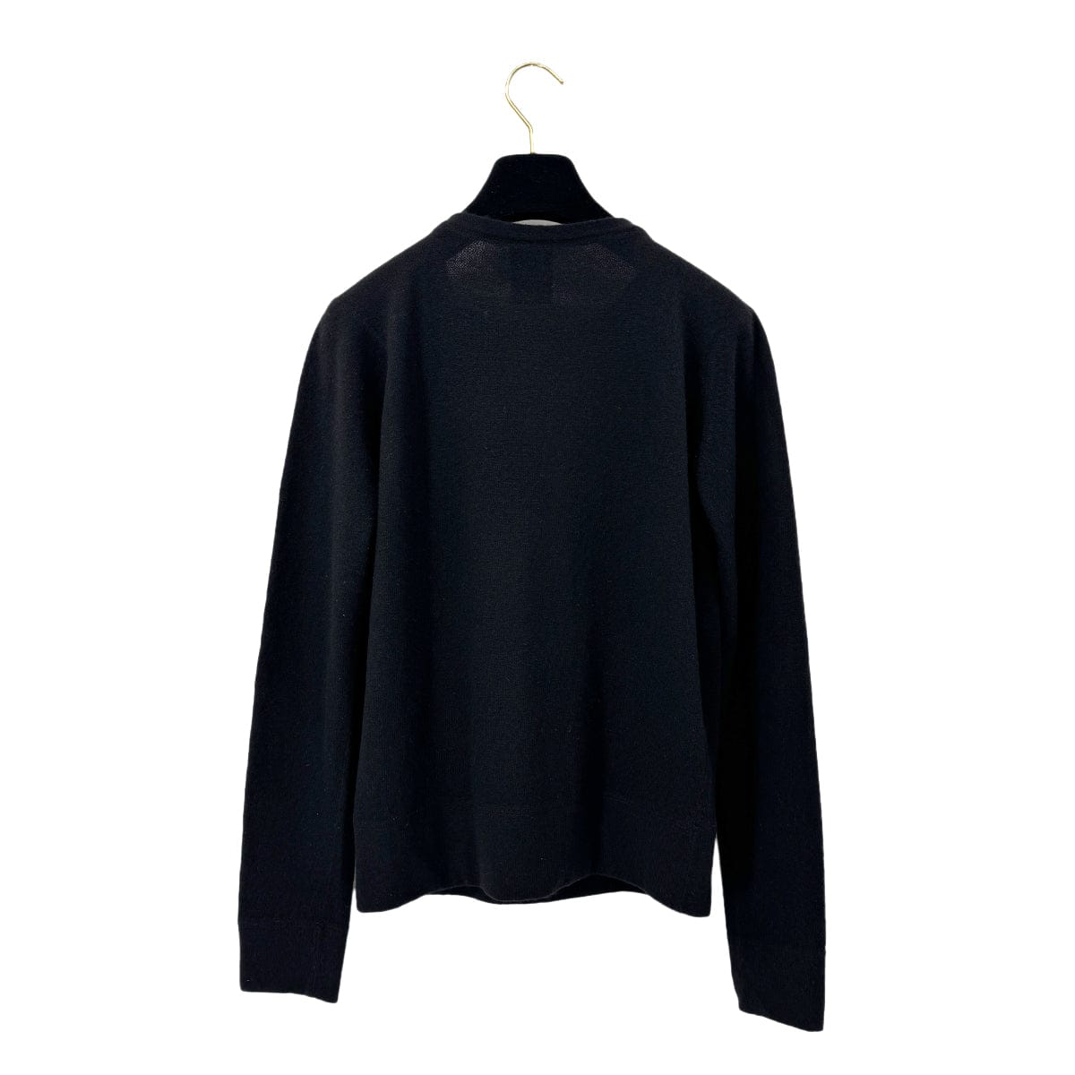 Luxury Promise Japan CHANEL COCOMARK LONG SLEEVE TOPS BLACK WHITE CASHMERE 42 01A RTW 90300867