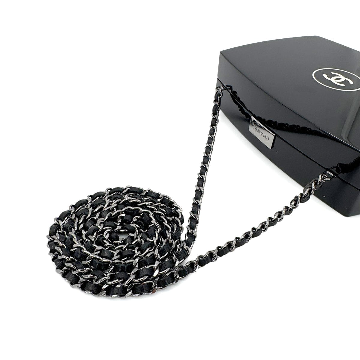 Luxury Promise Japan CHANEL COCOMARK MAKEUP PALETE MOTIF CHAIN SHOULDER BAG BLACK PLASTIC 90282066