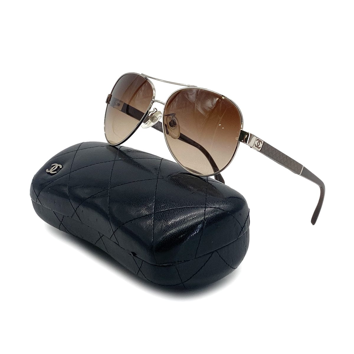 Luxury Promise Japan CHANEL COCOMARK MATELASSE SUNGLASSES BROWN EYEWEAR 90324793