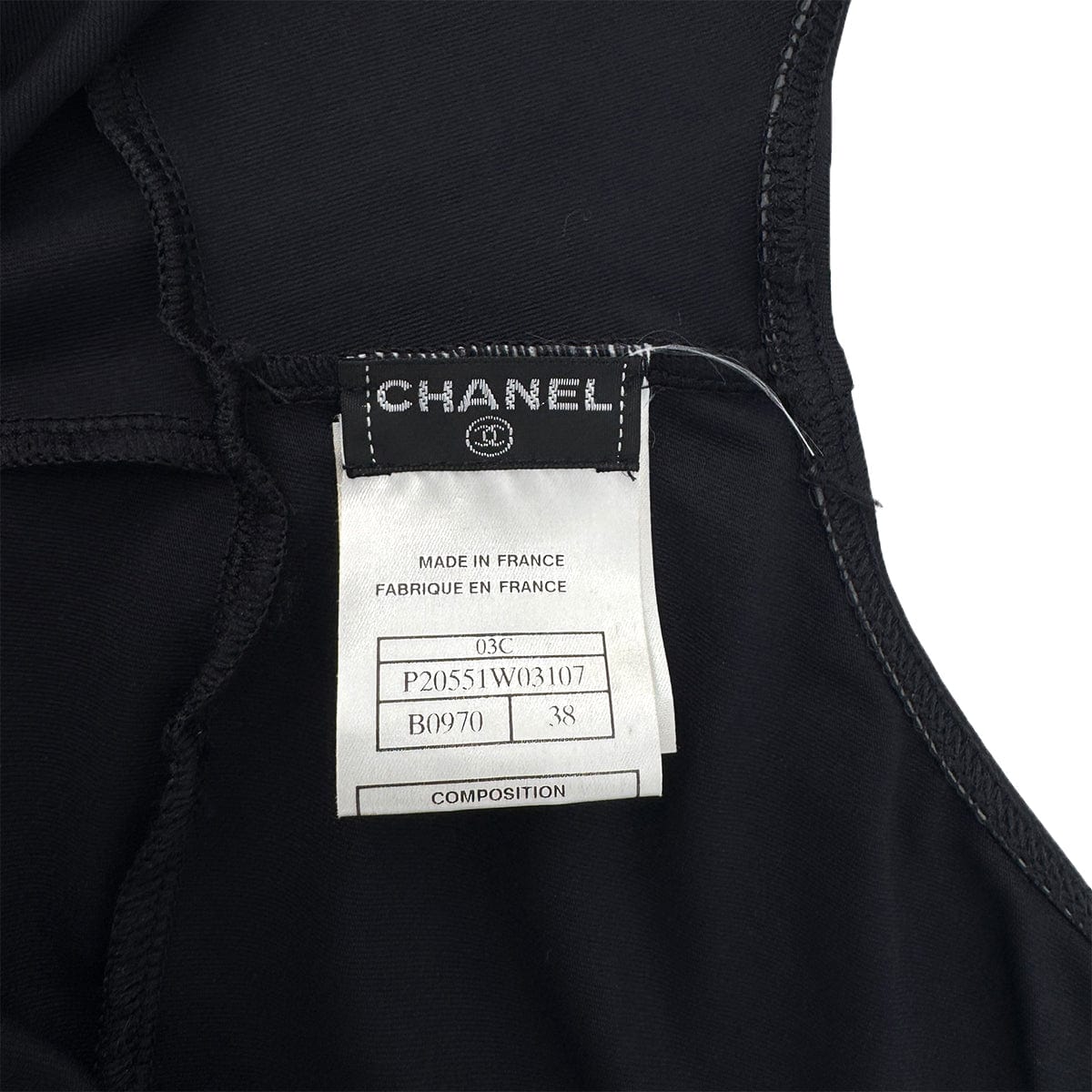 Luxury Promise Japan CHANEL COCOMARK SLEEVELESS SWIMWEAR DRESS BLACK NYLON 38 03C RTW 90290207