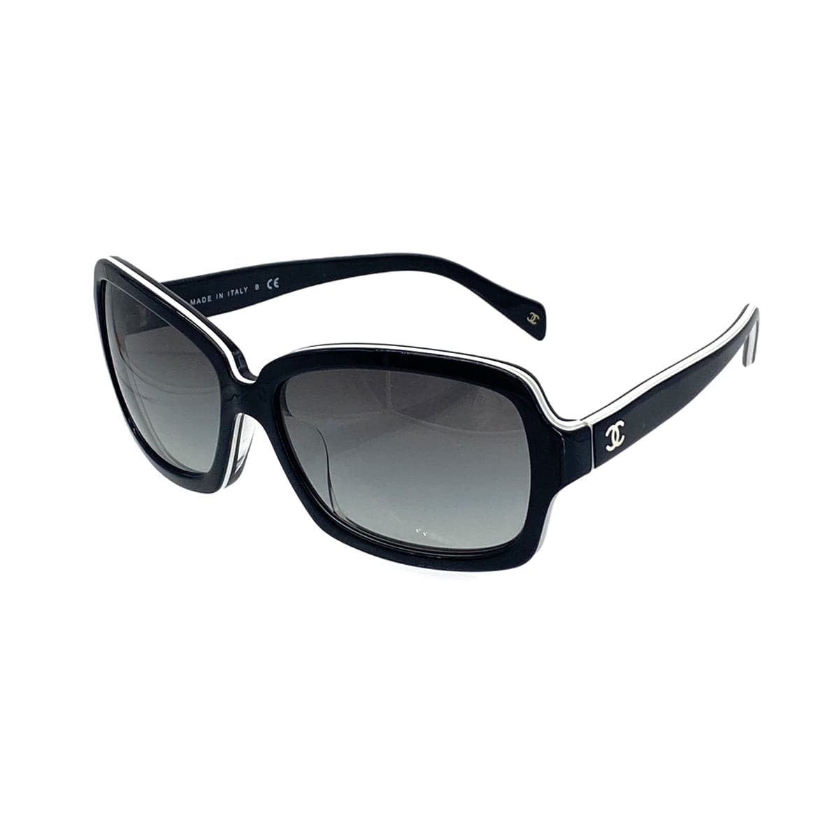 Luxury Promise Japan CHANEL COCOMARK SUNGLASSES BLACK WHITE EYEWEAR 90324785