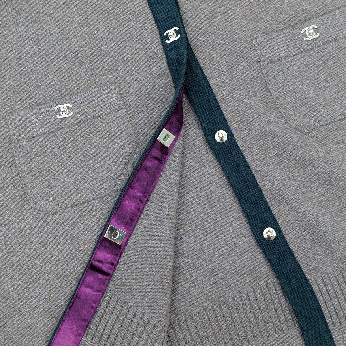 Luxury Promise Japan CHANEL COCOMARK TURN LOCK BUTTON CARDIGAN MULTICOLOR CASHMERE 42 P42 RTW 90311055