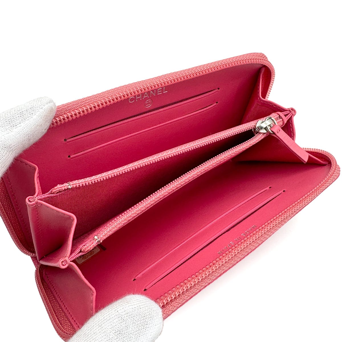 Luxury Promise Japan CHANEL COCOMARK ZIP AROUND WALLET PINK CAVIAR SKIN 90319940