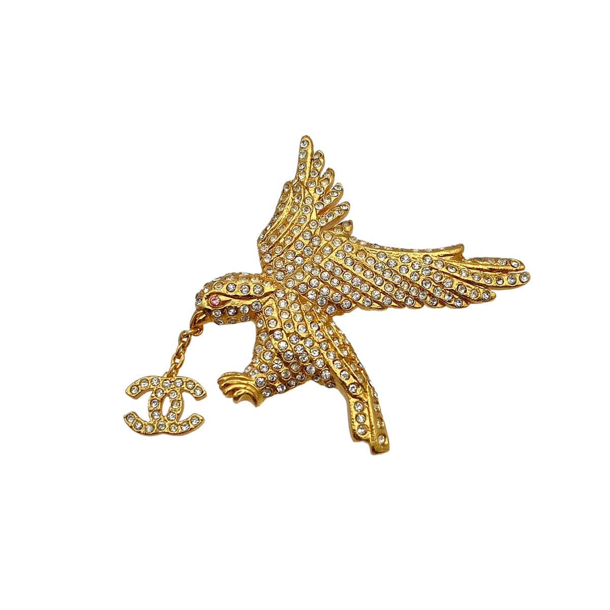 Luxury Promise Japan CHANEL EAGLE COCOMARK BROOCH RHINESTONE ACCESSORY 01P 90274191