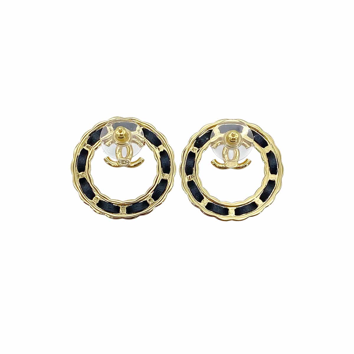 Luxury Promise Japan CHANEL EARRINGS COCOMARK LEATHER ACCESSORY B24K 90272359