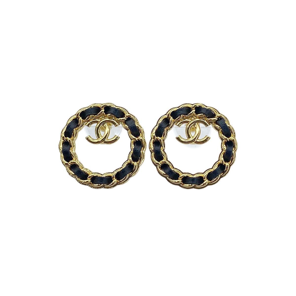 Luxury Promise Japan CHANEL EARRINGS COCOMARK LEATHER ACCESSORY B24K 90272359