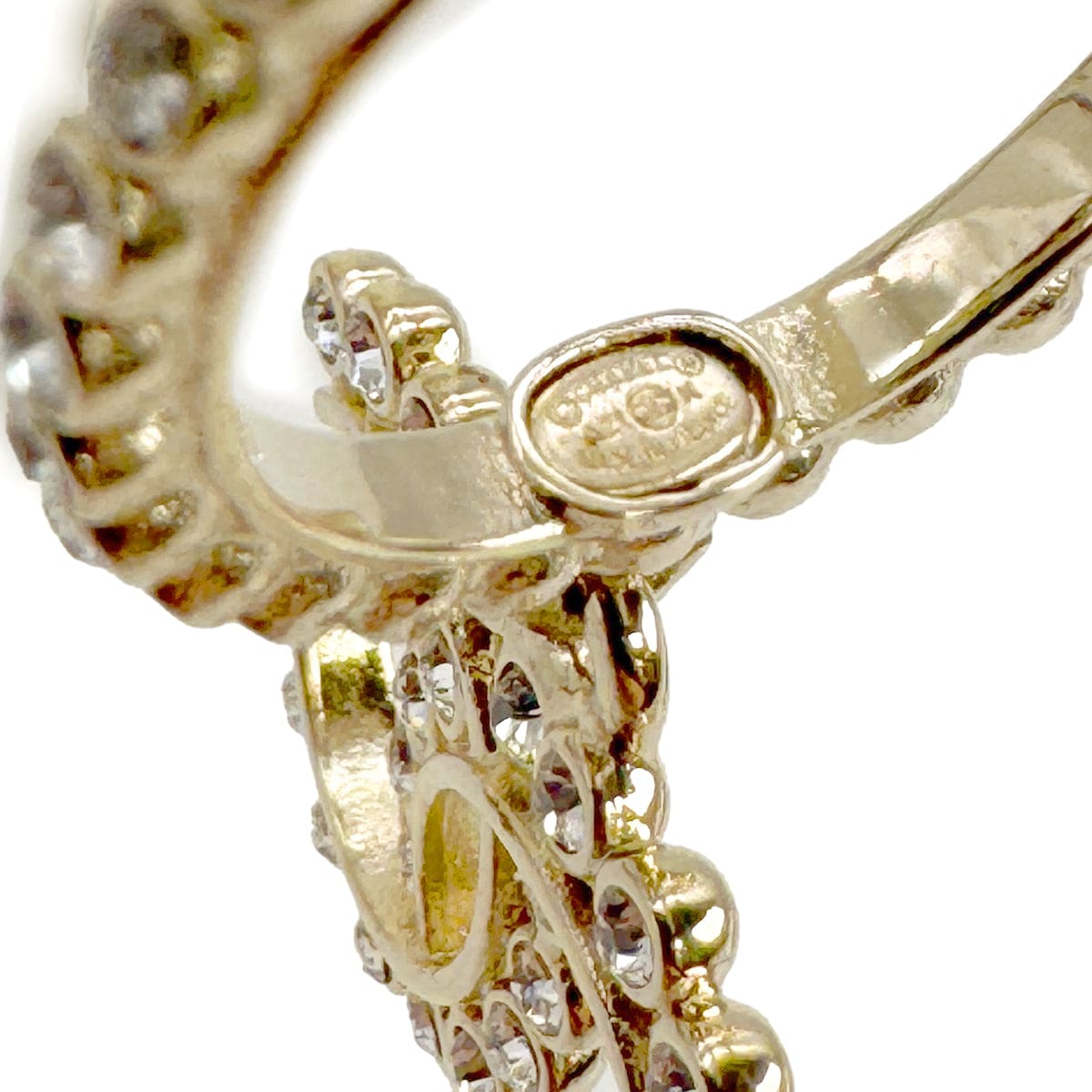 Luxury Promise Japan CHANEL EARRINGS COCOMARK PERFUME RHINESTONE GOLD ACCESSORY A21K 90310261
