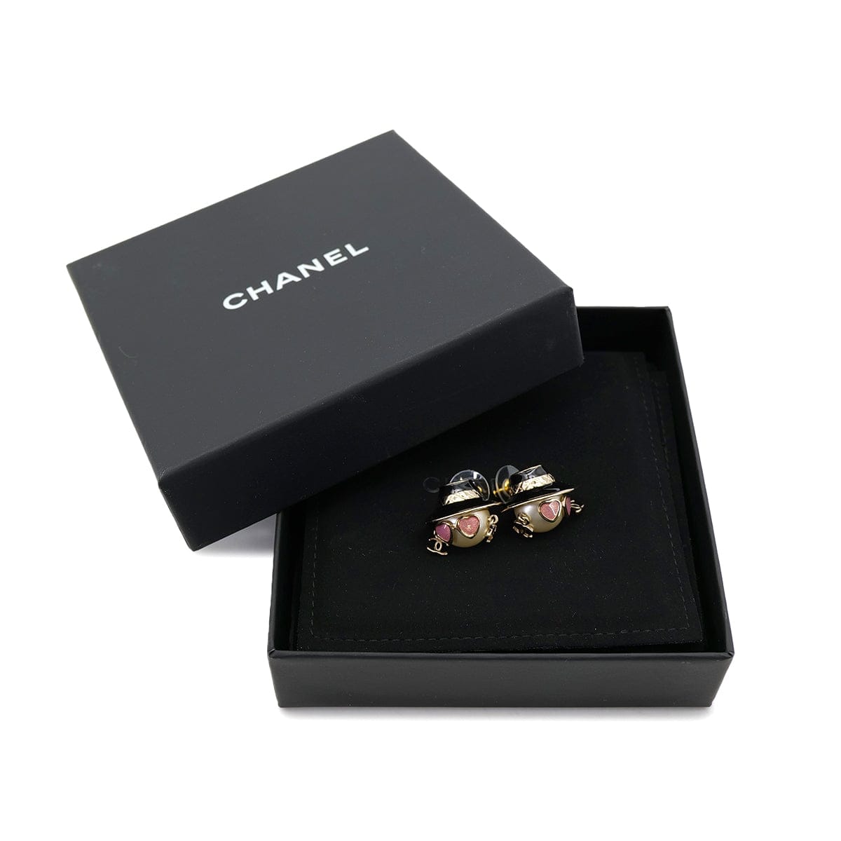 Luxury Promise Japan CHANEL EARRINGS DOLL MOTIF COCOMARK FAUX PEARL GOLD ACCESSORY B25B 90314890