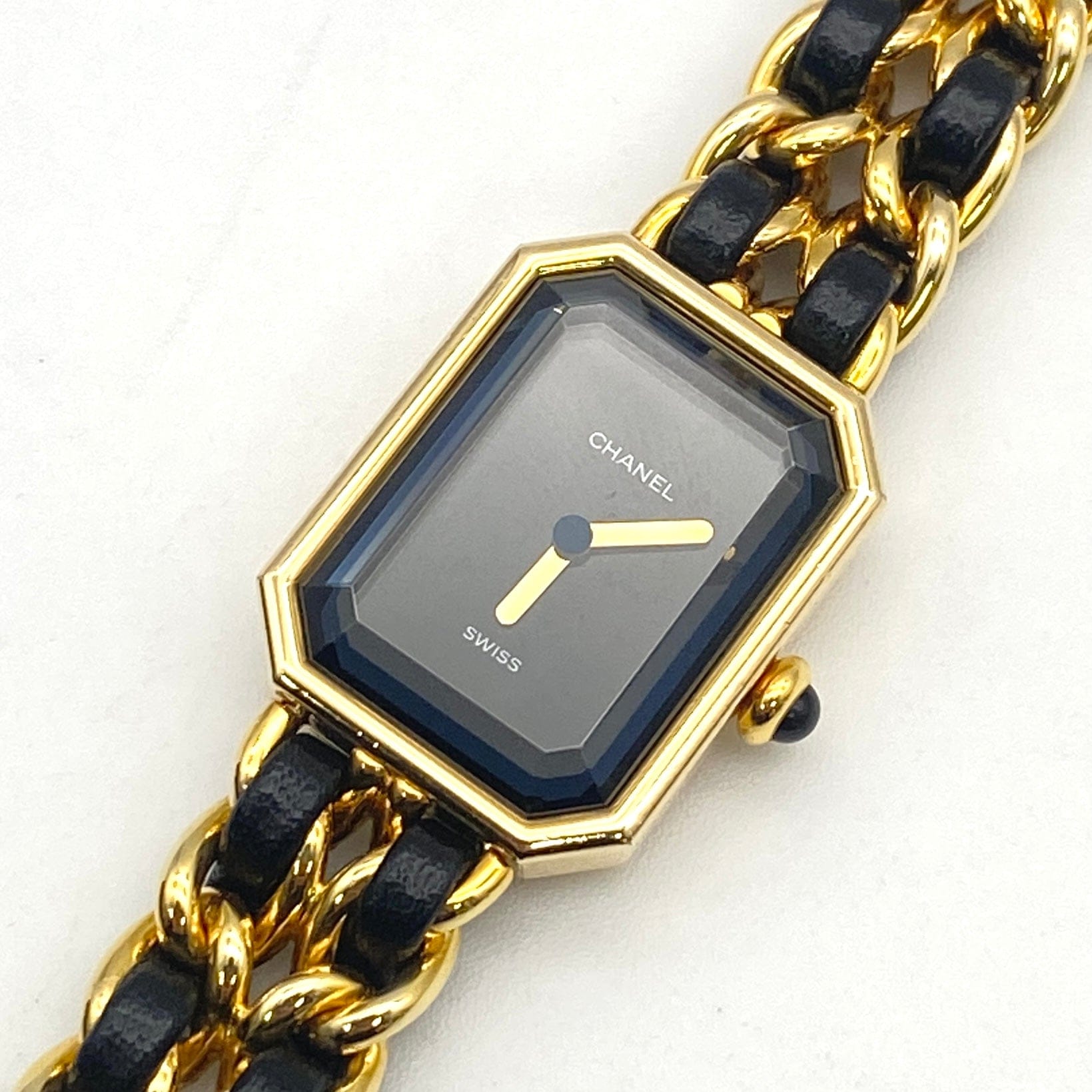Luxury Promise Japan CHANEL GP/Leather Watch Premiere QZ/L 48.8g 48685