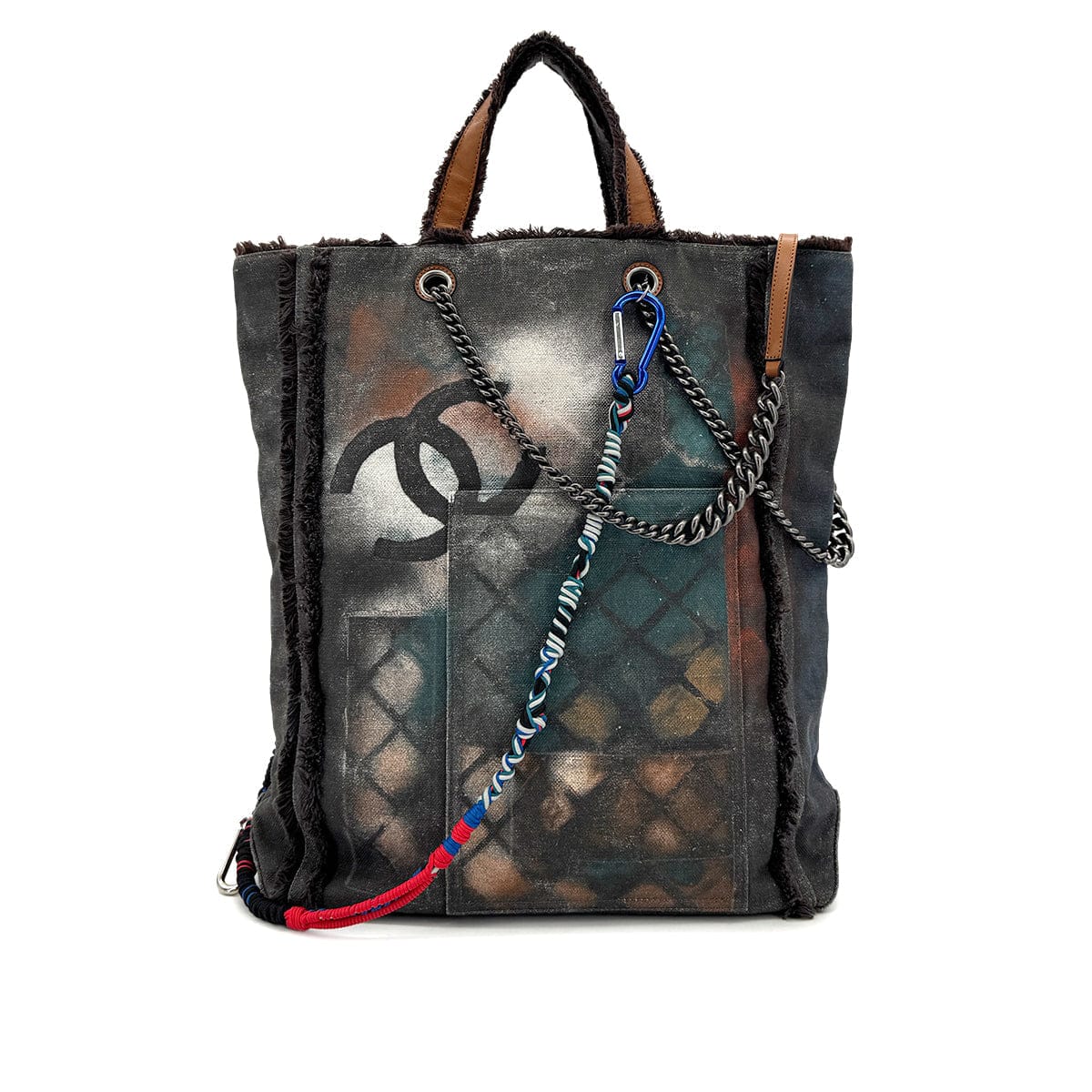 Luxury Promise Japan CHANEL GRAFFITI BRICOLAGE TOTE SHOULDER BAG CANVAS A92317 90257290