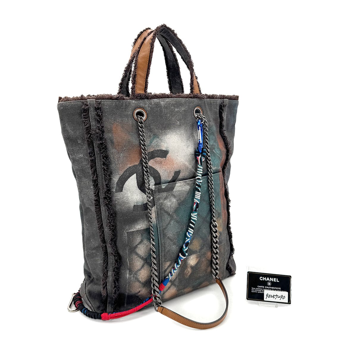 Luxury Promise Japan CHANEL GRAFFITI BRICOLAGE TOTE SHOULDER BAG CANVAS A92317 90257290