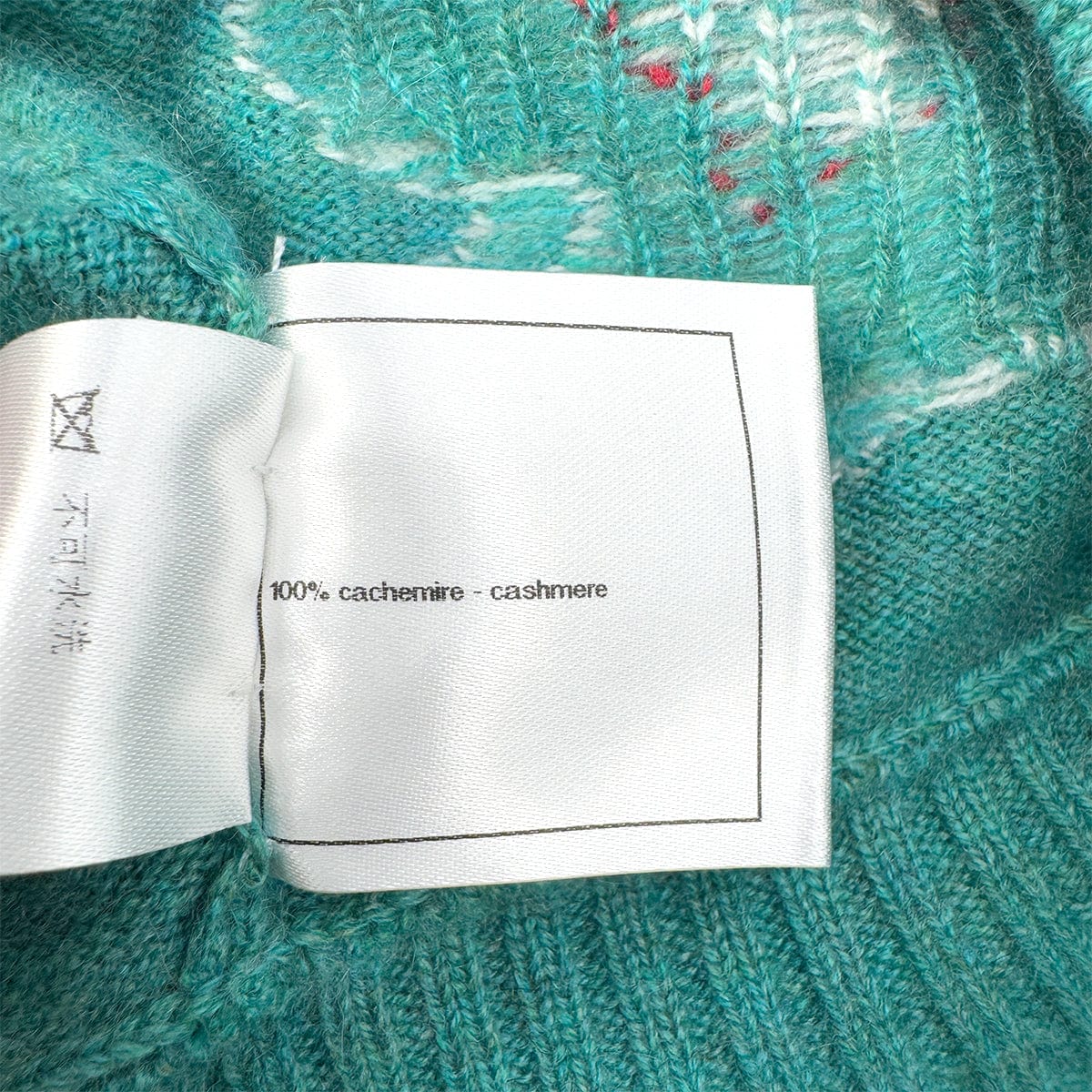 Luxury Promise Japan CHANEL GRPOIX BUTTON FLOWER MOTIF CARDIGAN TURQUOISE CASHMERE 38 P50 RTW 90290325