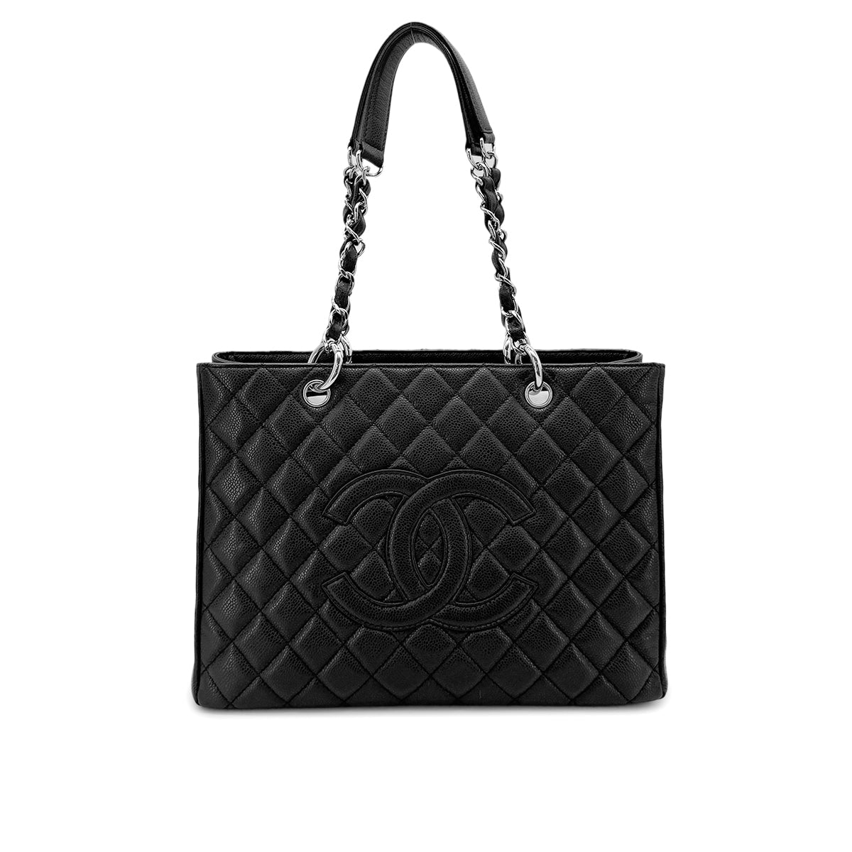 Luxury Promise Japan CHANEL GST COCOMARK CHAIN TOTE BAG BLACK CAVIAR SKIN 90276758