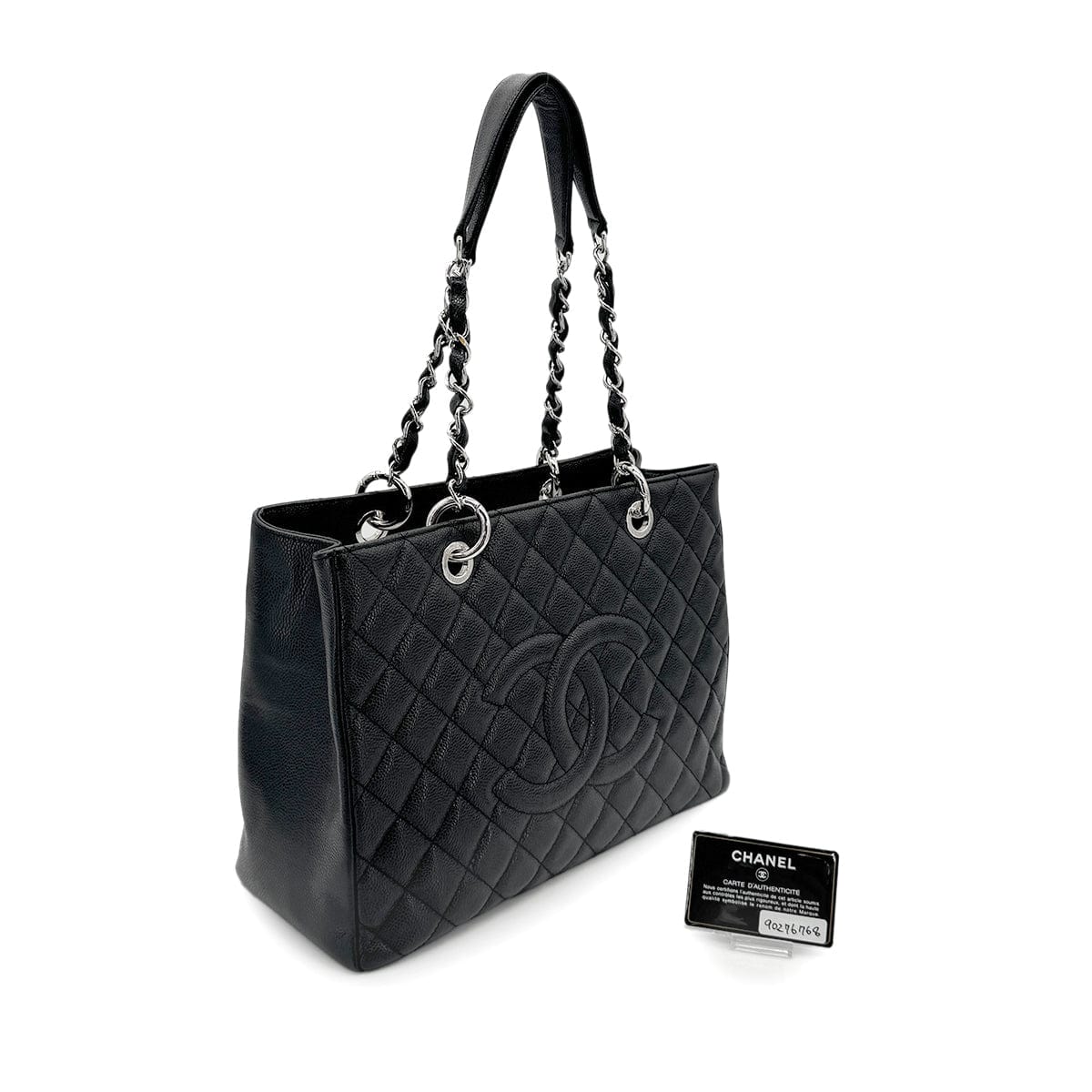 Luxury Promise Japan CHANEL GST TOTE BAG BLACK CAVIAR SKIN 90276768