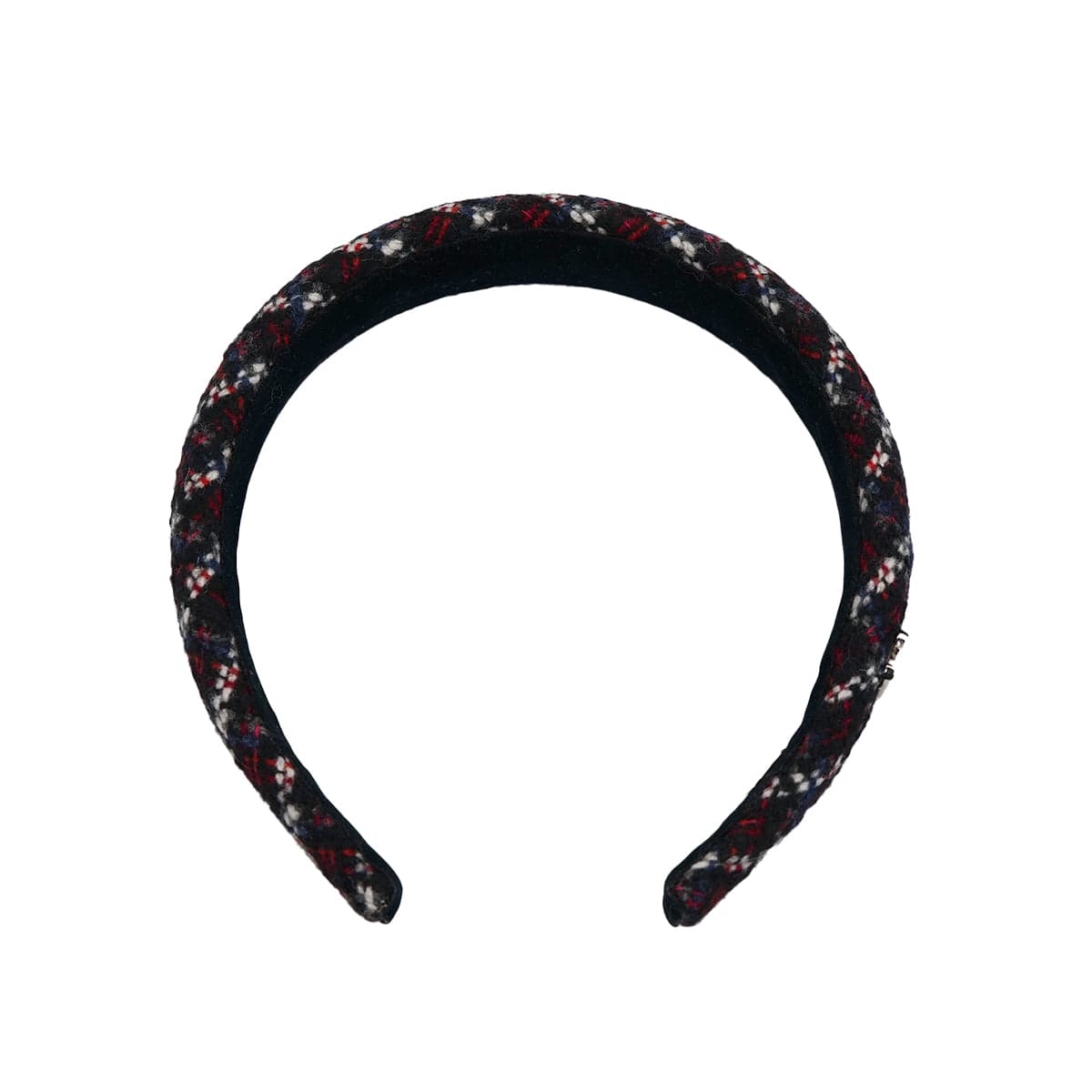 Luxury Promise Japan CHANEL HEADBAND COCOMARK RHINESTONE MULTICOLOR TWEED HAIR ACCESSORY 90321034