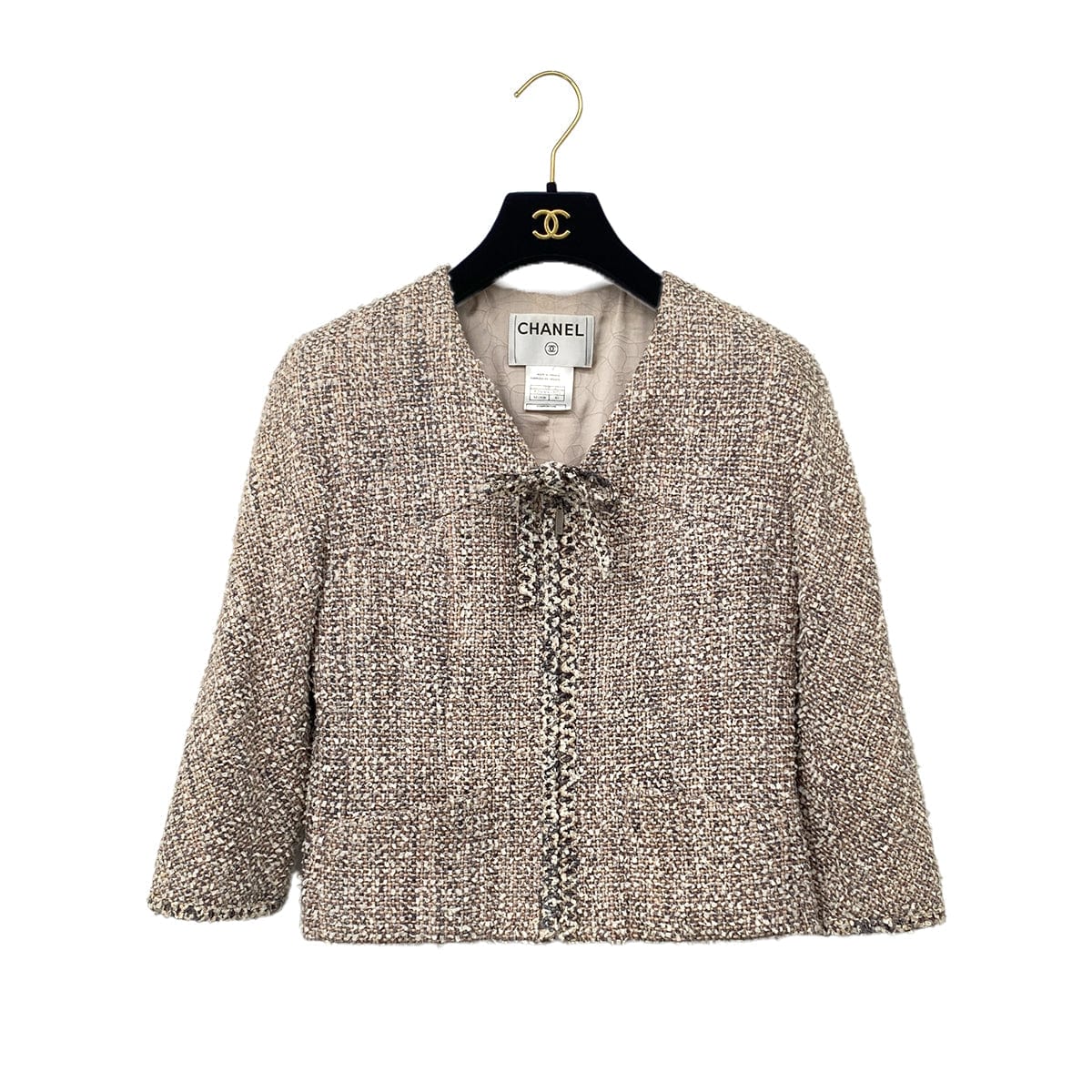 Luxury Promise Japan CHANEL JACKET SKIRT SET PINK TWEED 40 03P RTW 90283146