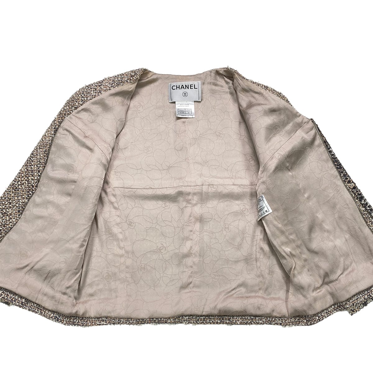 Luxury Promise Japan CHANEL JACKET SKIRT SET PINK TWEED 40 03P RTW 90283146