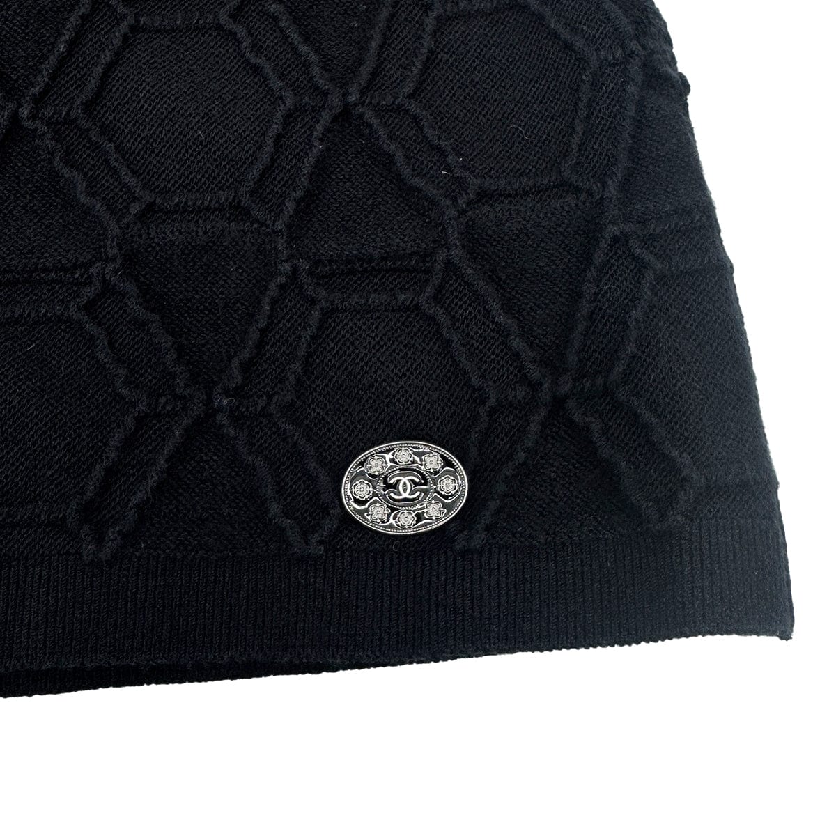 Luxury Promise Japan CHANEL KNIT TOPS SHORT SLEEVE BLACK COTTON 40 P53 RTW 90283635