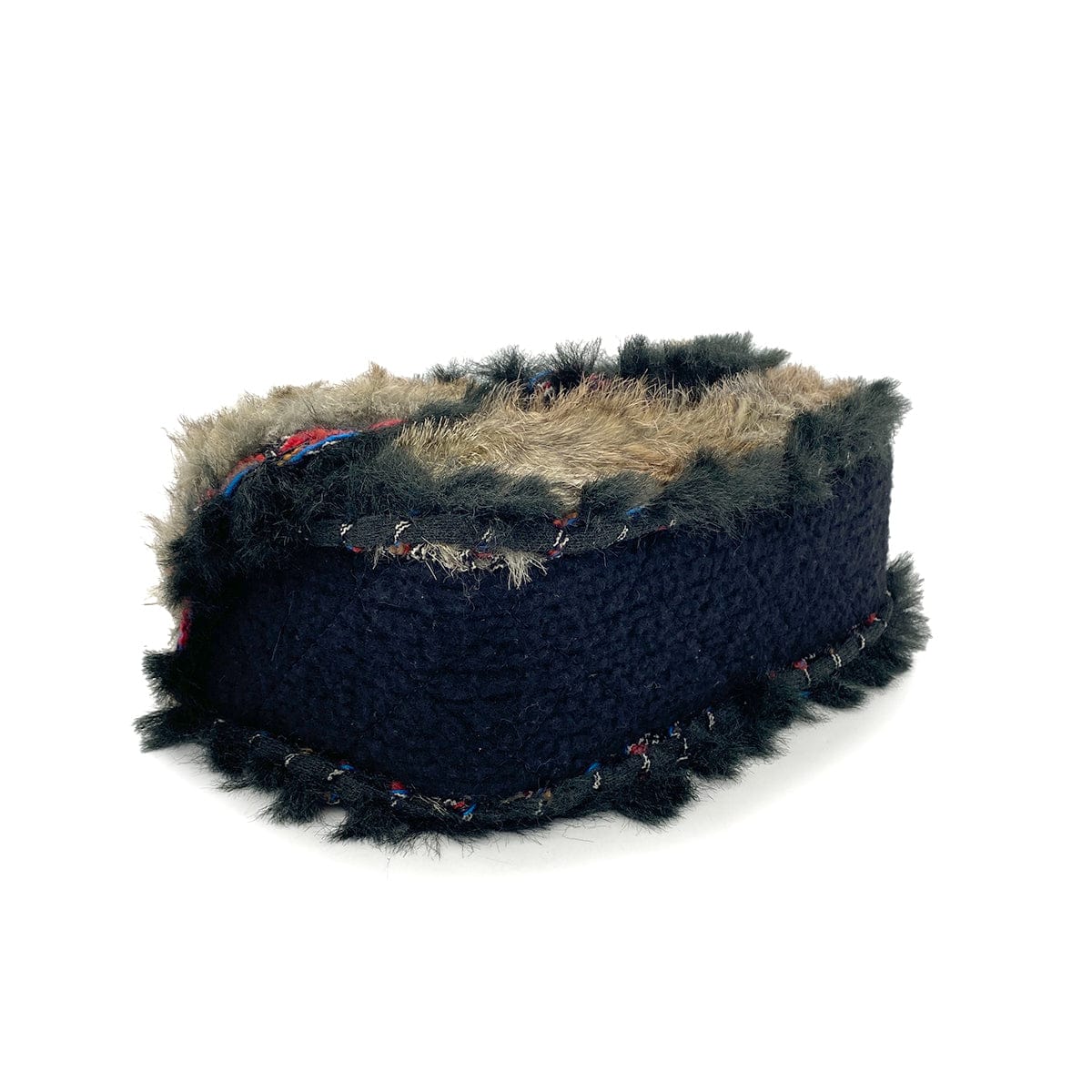 Luxury Promise Japan CHANEL LAPINFUR TWEED COCOMARK CHAIN SHOULDER BAG BLACK 90278503