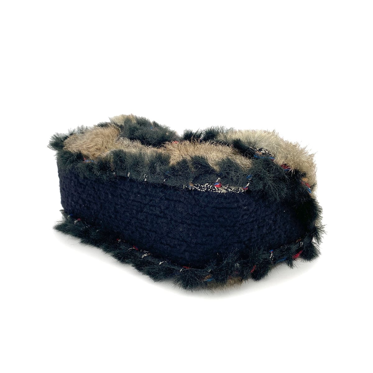 Luxury Promise Japan CHANEL LAPINFUR TWEED COCOMARK CHAIN SHOULDER BAG BLACK 90278503