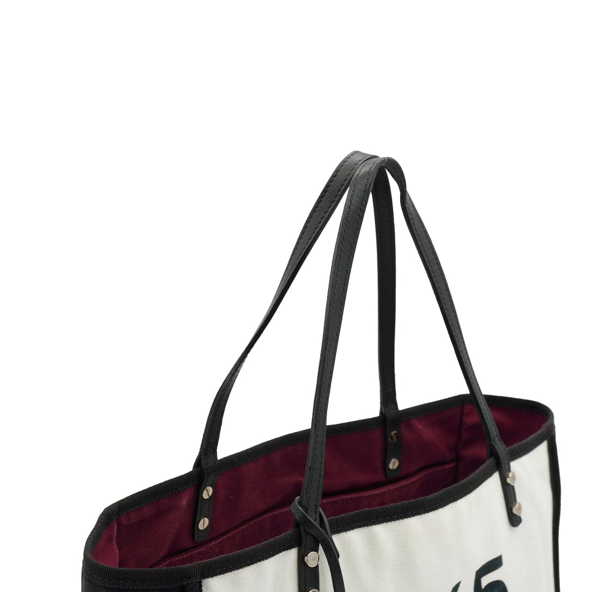 Luxury Promise Japan CHANEL LET'S LEMON STRAIGHT TOTE SHOULDER BAG WHITE CANVAS LEATHER SILVER HARDWARE 90343008