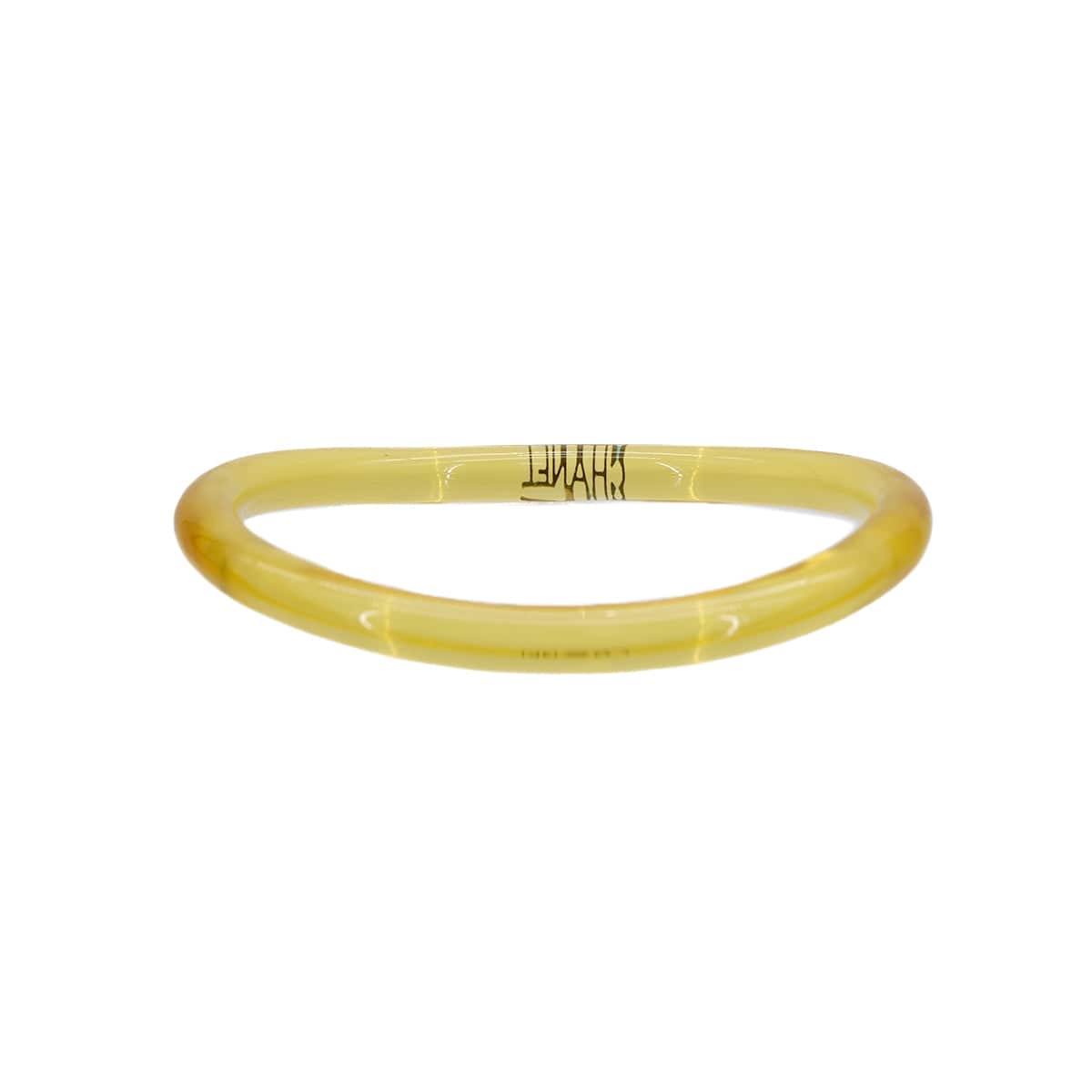 Luxury promise Japan CHANEL LOGO ACRYLIC BANGLE CLEAR YELLOW ACCESSORY 90321141