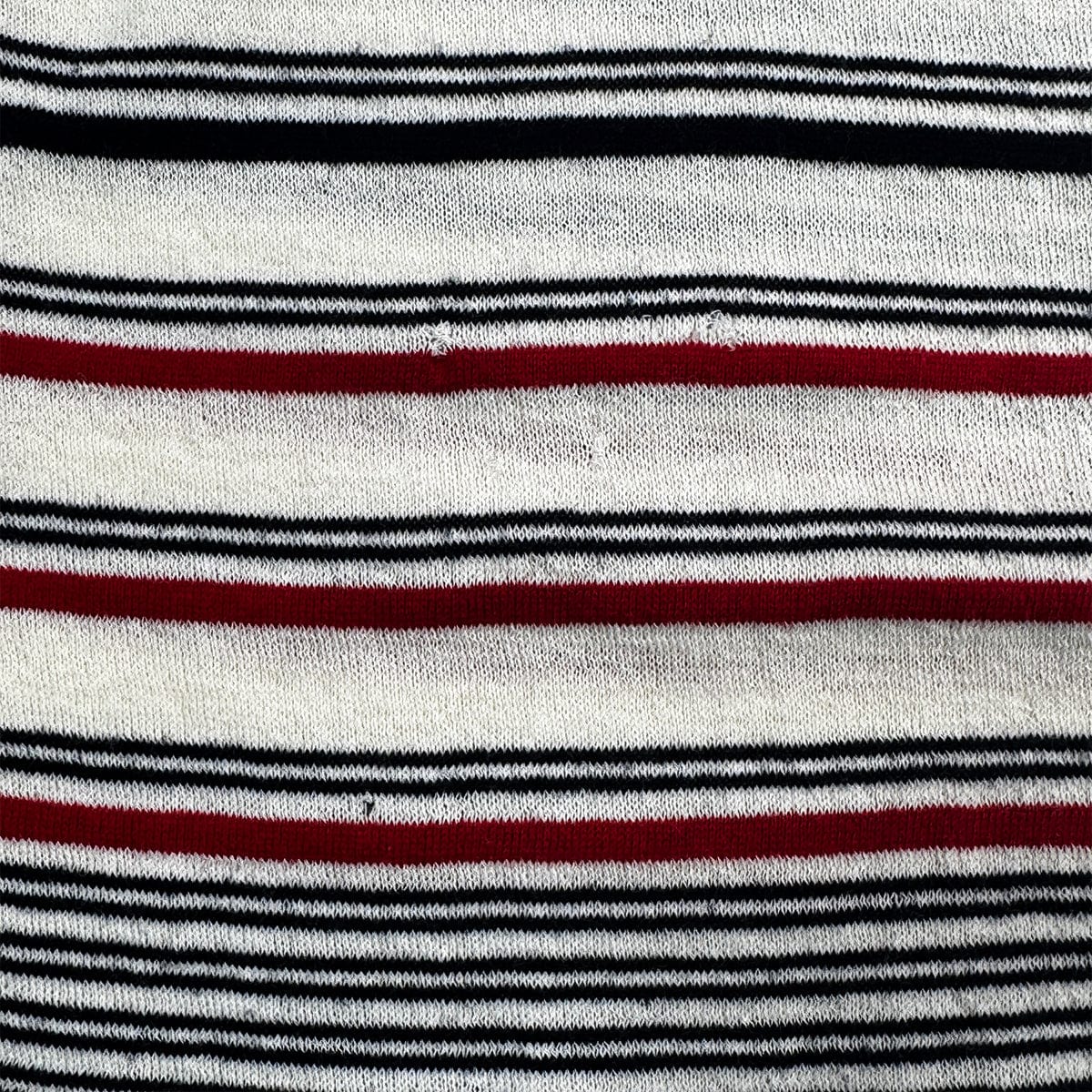 Luxury Promise Japan CHANEL LONG CARDIGAN BORDER PATTERN BEIGE RED BLACK WOOL 38 P45 RTW 90284016