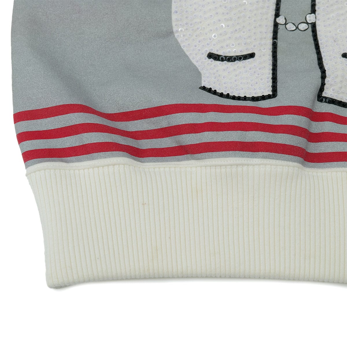 Luxury Promise Japan CHANEL MADEMOISELLE LONG SLEEVE SWEATSHIRT WHITE COTTON 42 01A RTW 90301749