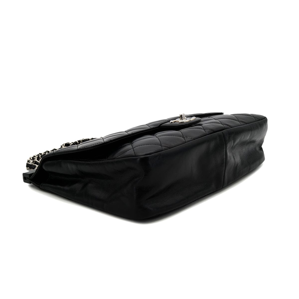 Luxury Promise Japan CHANEL MATELASSE 2WAY HAND CHAIN SHOULDER BAG BLACK LEATHER 90304700