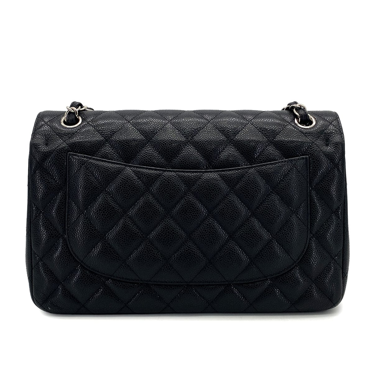 Luxury Promise Japan CHANEL MATELASSE 30 CHAIN SHOULDER BAG BLACK CAVIAR SKIN SILVER HARDWARE 90324757