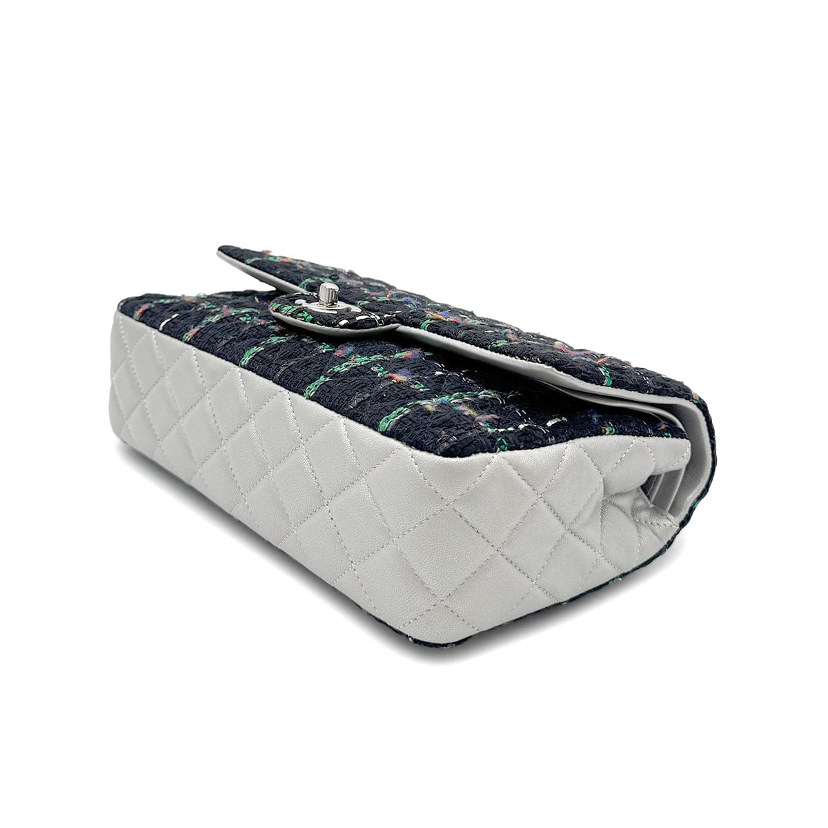 Luxury Promise Japan CHANEL MATELASSE CHAIN SHOULDER BAG BLACK GREEN TWEED 90294174