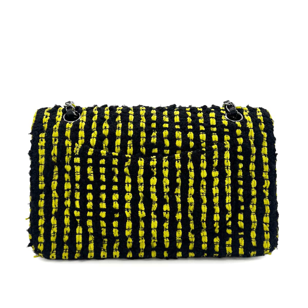 Luxury Promise Japan CHANEL MATELASSE CHAIN SHOULDER BAG BLACK YELLOW TWEED 90301743