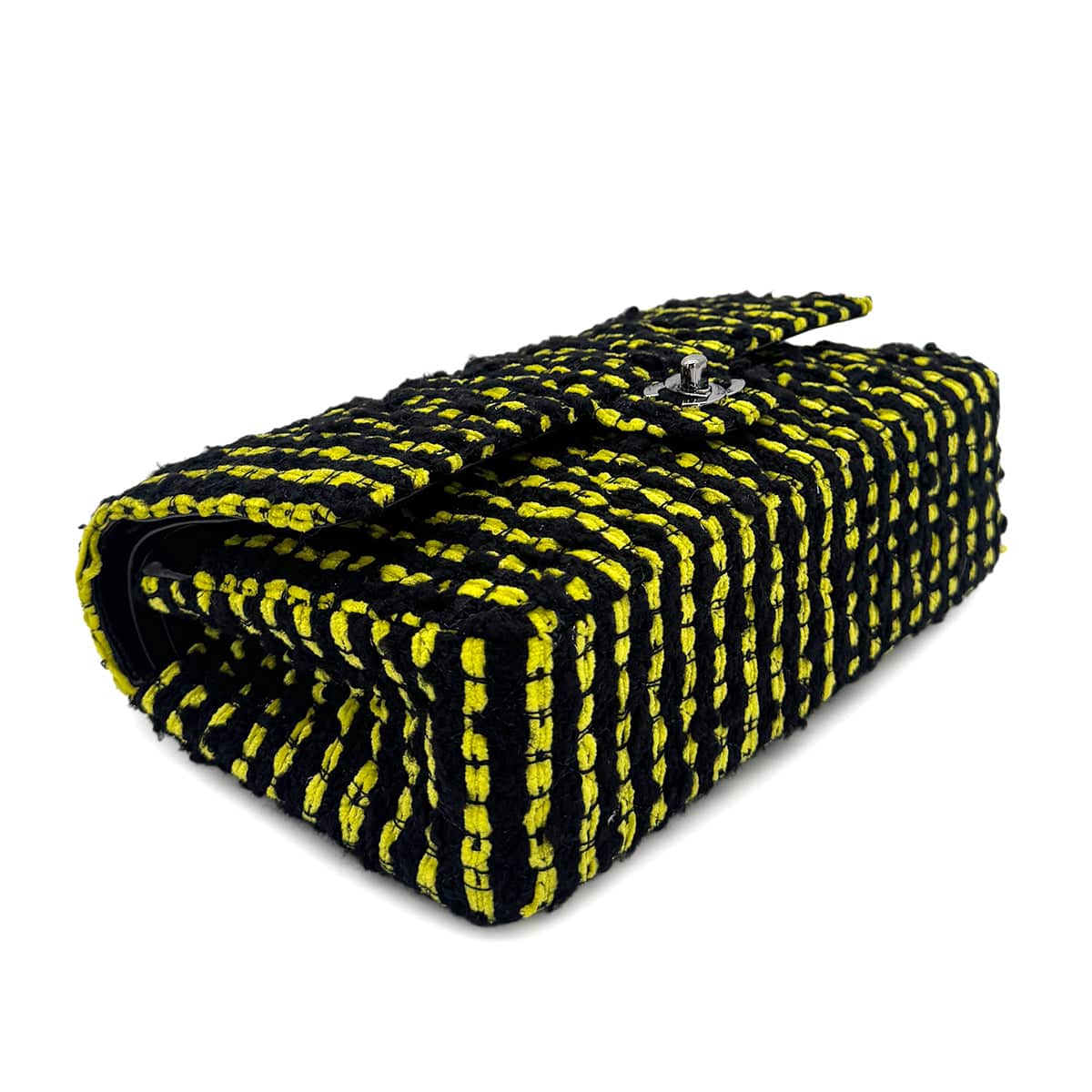 Luxury Promise Japan CHANEL MATELASSE CHAIN SHOULDER BAG BLACK YELLOW TWEED 90301743