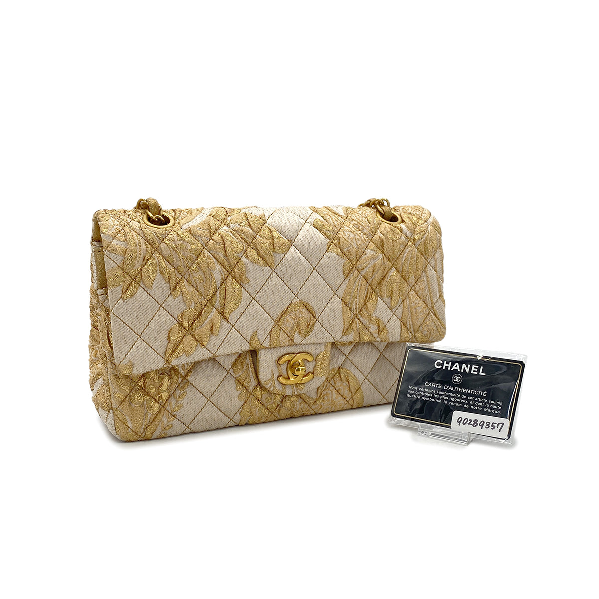 Luxury Promise Japan CHANEL MATELASSE CHAIN SHOULDER BAG GOLD JACQUARD 90289357