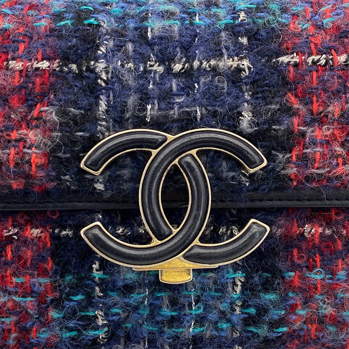Luxury Promise Japan CHANEL MATELASSE CHAIN SHOULDER BAG MULTICOLOR TWEED GOLD HARDWARE 90317288