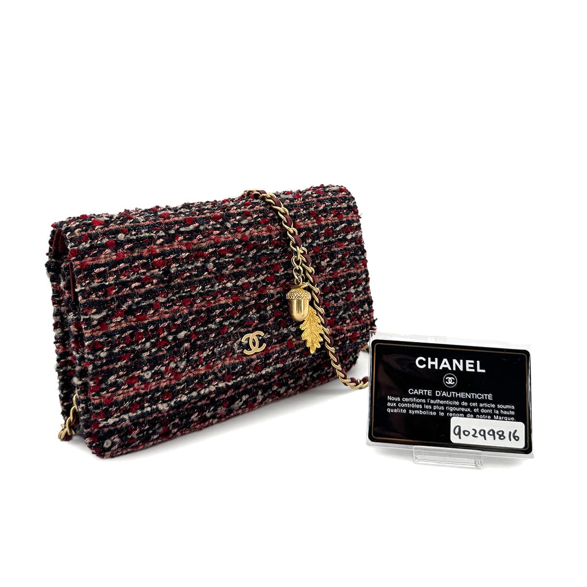 Luxury Promise Japan CHANEL MATELASSE CHAIN WALLET MULTICOLOR TWEED 90299816